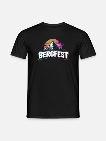 Bergfest - Männer T-Shirt - Schwarz