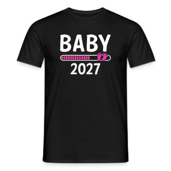 Baby 2027 - Männer T-Shirt - Schwarz - Vorne - AI Model Male 178 light (178cm)