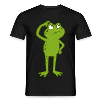 Frosch grübelt lustig - Männer T-Shirt - Schwarz - Vorne - AI Model Male 178 light (178cm)