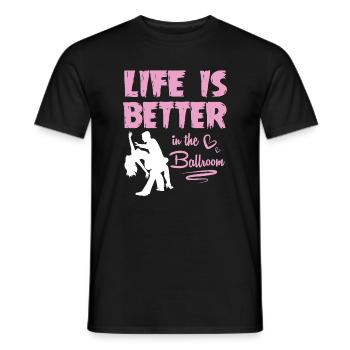 Walzer Paartanz - Männer T-Shirt - Schwarz - Vorne - AI Model Male 178 light (178cm)