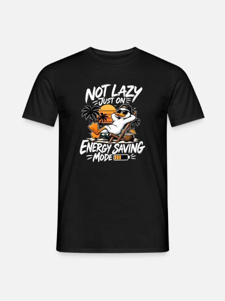 Nicht Faul / Energiesparmodus - Männer T-Shirt - Schwarz