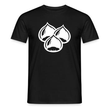 Kastanien Symbol - Männer T-Shirt - Schwarz - Vorne - AI Model Male 178 light (178cm)