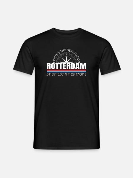 Rotterdam - Männer T-Shirt - Schwarz
