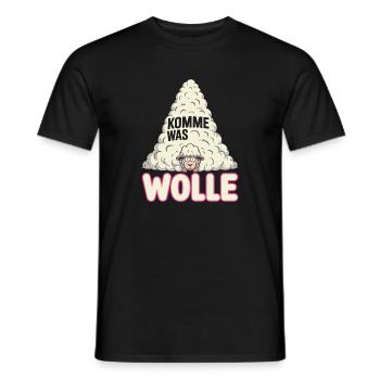 Stricken Komme Was Wolle Strickerin Häkeln Schaf - Männer T-Shirt - Schwarz - Vorne - AI Model Male 178 light (178cm)
