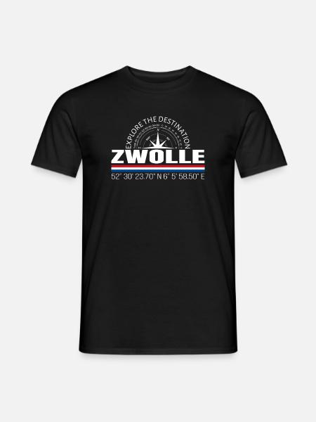 Zwolle - Männer T-Shirt - Schwarz