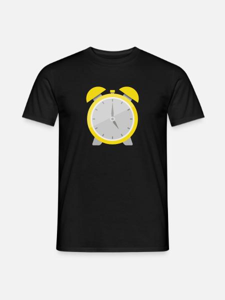 Wecker - Männer T-Shirt - Schwarz