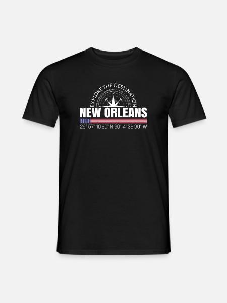 New Orleans - Männer T-Shirt - Schwarz