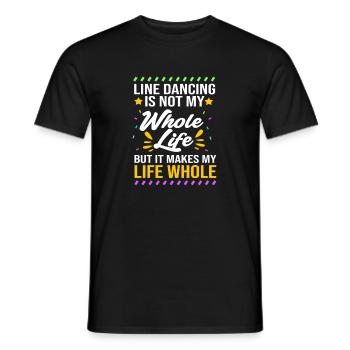 Linedance - Männer T-Shirt - Schwarz - Vorne - AI Model Male 178 light (178cm)