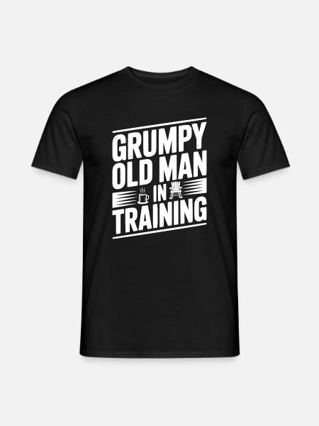 Grummeliger alter Mann im Entstehen - Männer T-Shirt - Schwarz