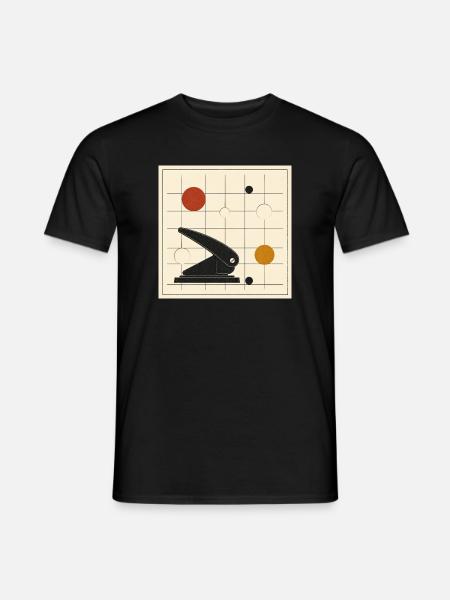 Locher No. 03 – Ordnung und Lücken - Männer T-Shirt - Schwarz
