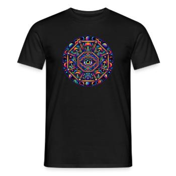 Octagon - Männer T-Shirt - Schwarz - Vorne - AI Model Male 178 light (178cm)