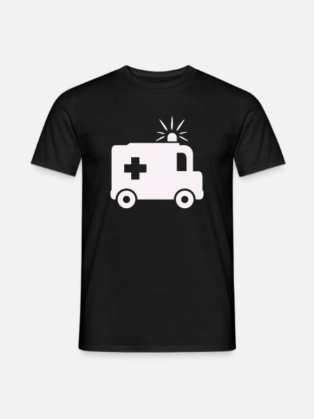 krankenwagen- - Männer T-Shirt - Schwarz