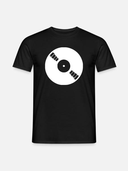 Retro Schallplatte DJ Geschenk - Männer T-Shirt - Schwarz