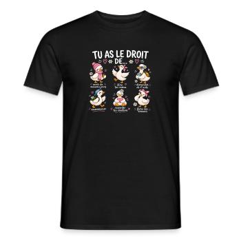 Du hast das Recht auf... – Positive Bestätigung - Männer T-Shirt - Schwarz - Vorne - AI Model Male 178 light (178cm)