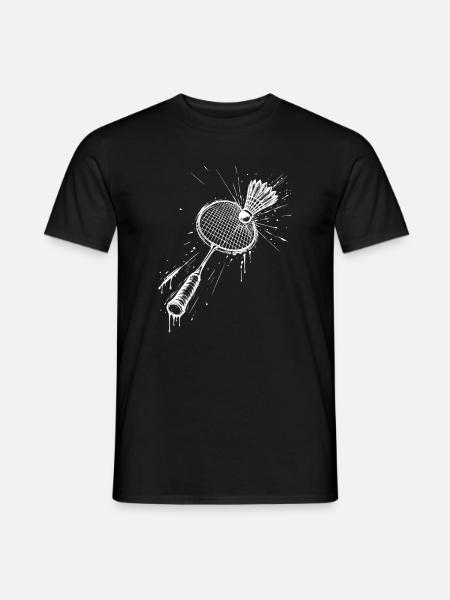 Badminton - Männer T-Shirt - Schwarz
