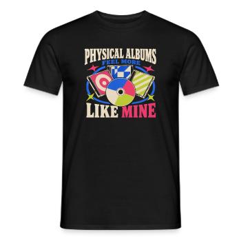 Cd-sammler Kompaktplatte Physisches Medium - Männer T-Shirt - Schwarz - Vorne - AI Model Male 178 light (178cm)