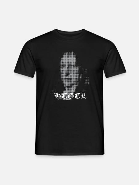 Hegel-Halbton-Porträtkunst - Männer T-Shirt - Schwarz
