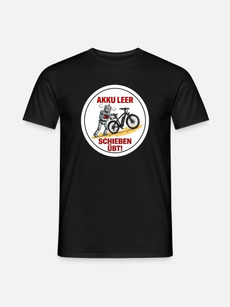 Roboter Pedelec Schieben Spruch - Männer T-Shirt - Schwarz