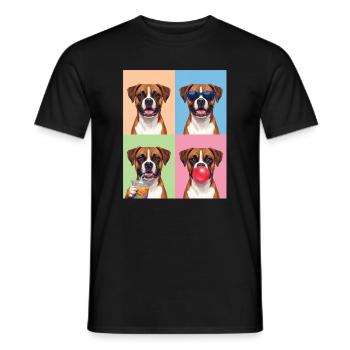 Hunde Boxer Hund - Männer T-Shirt - Schwarz - Vorne - AI Model Male 178 light (178cm)