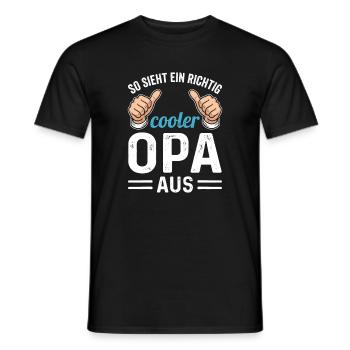 So Sieht Ein Richtig Cooler Opa Aus | German - Männer T-Shirt - Schwarz - Vorne - AI Model Male 178 light (178cm)