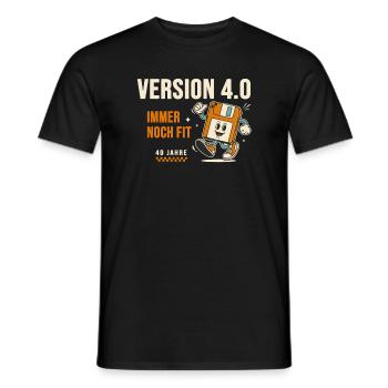 40. Geburtstag Informatiker Version 4.0 - Männer T-Shirt - Schwarz - Vorne - AI Model Male 178 light (178cm)
