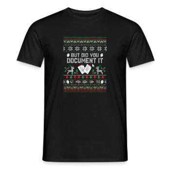 Document It Christmas Meme Pullover - Männer T-Shirt - Schwarz - Vorne - AI Model Male 178 light (178cm)