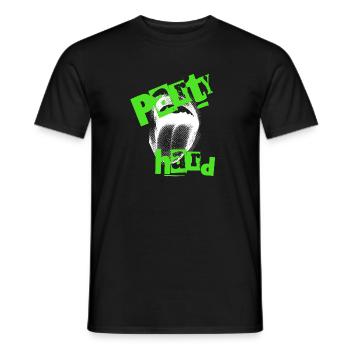 PARTY hard Totenkopf Grunge Design - Männer T-Shirt - Schwarz - Vorne - AI Model Male 178 light (178cm)