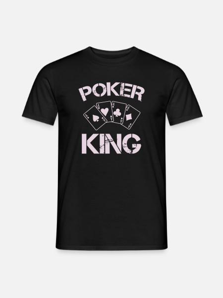 Poker König Kartenmuster - Männer T-Shirt - Schwarz