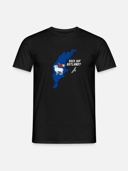 Bock auf Gotland - Männer T-Shirt - Schwarz
