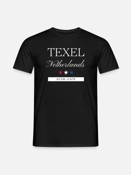 Texel Niederlande Souvenir – Reise minimalistisch - Männer T-Shirt - Schwarz