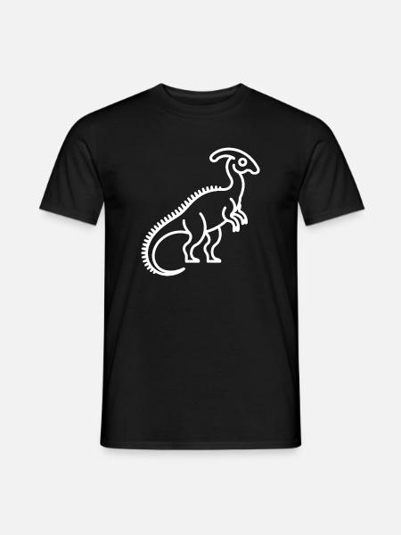 Jurassic Linien-Dino Kontur - Männer T-Shirt - Schwarz
