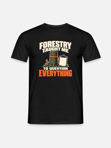 Forstwirtschaft Förster Forstmanagement - Männer T-Shirt - Schwarz