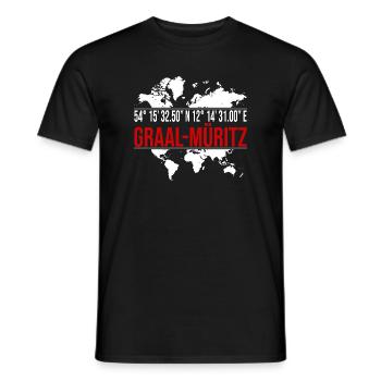Graal-Müritz - Männer T-Shirt - Schwarz - Vorne - AI Model Male 178 light (178cm)