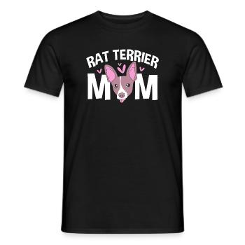 Rat Terrier - Männer T-Shirt - Schwarz - Vorne - AI Model Male 178 light (178cm)