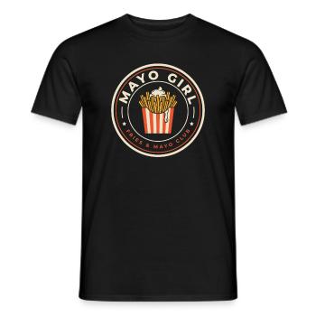 Mayo Girl - Fries & Mayo Club Retro Pommes Design - Männer T-Shirt - Schwarz - Vorne - AI Model Male 178 light (178cm)