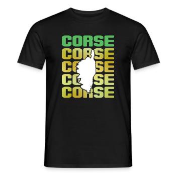 Souvenir-Urlaube zur Insel der Schönheit von Korsika - Männer T-Shirt - Schwarz - Vorne - AI Model Male 178 light (178cm)