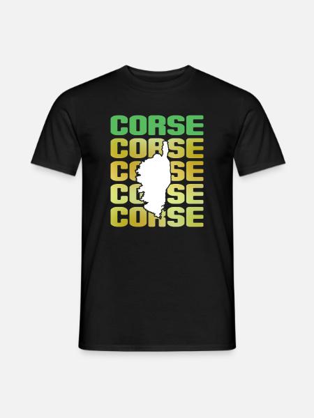 Souvenir-Urlaube zur Insel der Schönheit von Korsika - Männer T-Shirt - Schwarz