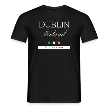 Dublin Irland Souvenir – Reise minimalistisch - Männer T-Shirt - Schwarz - Vorne - AI Model Male 178 light (178cm)
