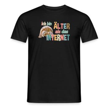 Älter als das Internet - Schildkröte - Männer T-Shirt - Schwarz - Vorne - AI Model Male 178 light (178cm)