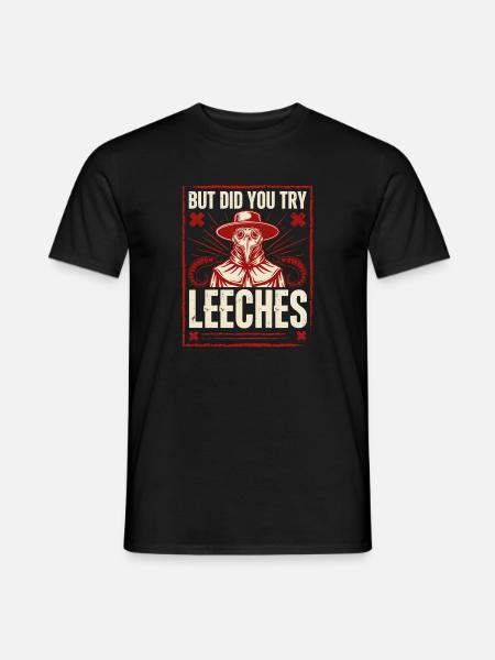 Doktor Pest und Blutegel - Männer T-Shirt - Schwarz