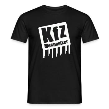 KIZ Mechaniker Logo - Männer T-Shirt - Schwarz - Vorne - AI Model Male 178 light (178cm)