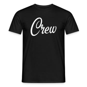 Crew Script Logo - Männer T-Shirt - Schwarz - Vorne - AI Model Male 178 light (178cm)