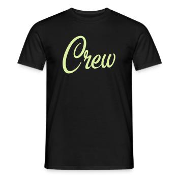 Crew Script Pastellgrün - Männer T-Shirt - Schwarz - Vorne - AI Model Male 178 light (178cm)