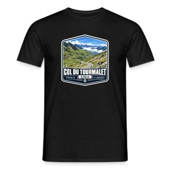 Col du Tourmalet - Männer T-Shirt - Schwarz - Vorne - AI Model Male 178 light (178cm)