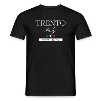Trient Italien Souvenir – Reise minimalistisch - Männer T-Shirt - Schwarz - Vorne - AI Model Male 178 light (178cm)