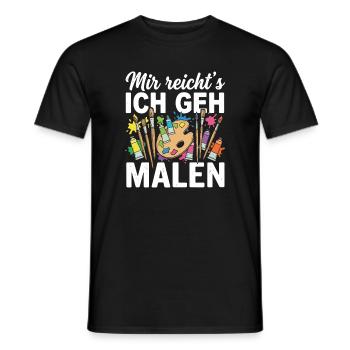 Mir reicht's ich geh malen - Männer T-Shirt - Schwarz - Vorne - AI Model Male 178 light (178cm)