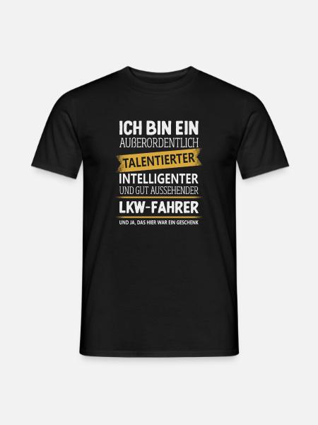 LKW Fahrer Fernfahrer Trucker Lastwagenfahrer - Männer T-Shirt - Schwarz