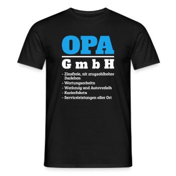 Opa GmbH Dialekt Opa Spruch - Männer T-Shirt - Schwarz - Vorne - AI Model Male 178 light (178cm)
