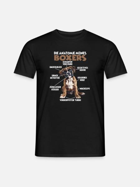Boxer Hundebesitzer T | Deutscher Boxer | Hunde - Männer T-Shirt - Schwarz