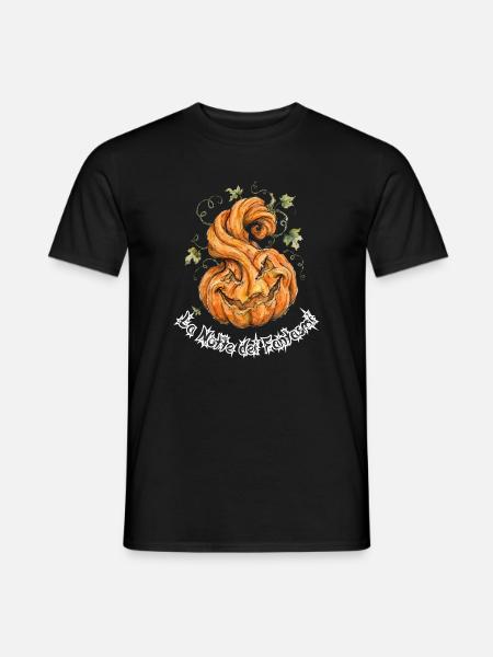 Halloween-Spiralkürbis - Männer T-Shirt - Schwarz